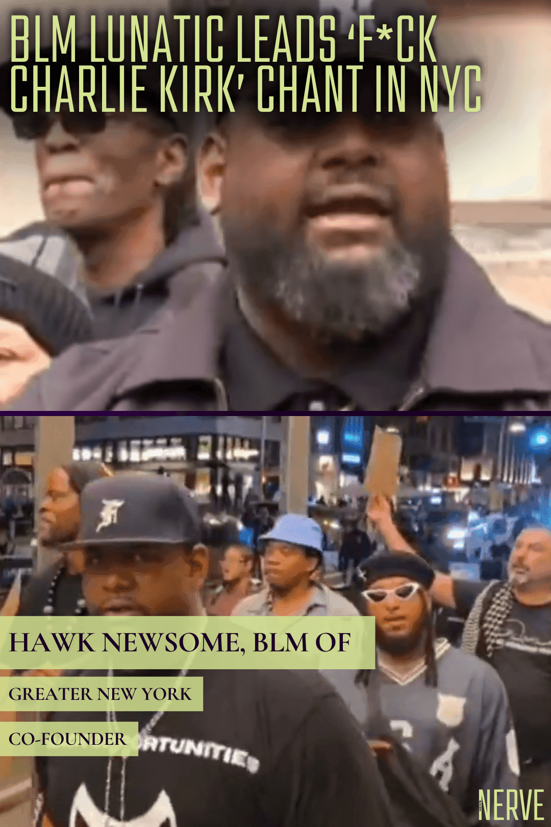 NYC mob shouts ‘f— Charlie Kirk’ as BLM co-founder leads the chant