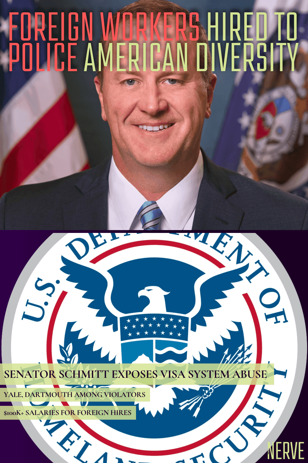 Sen. Schmitt exposes companies using H-1B visas to import foreign DEI officers