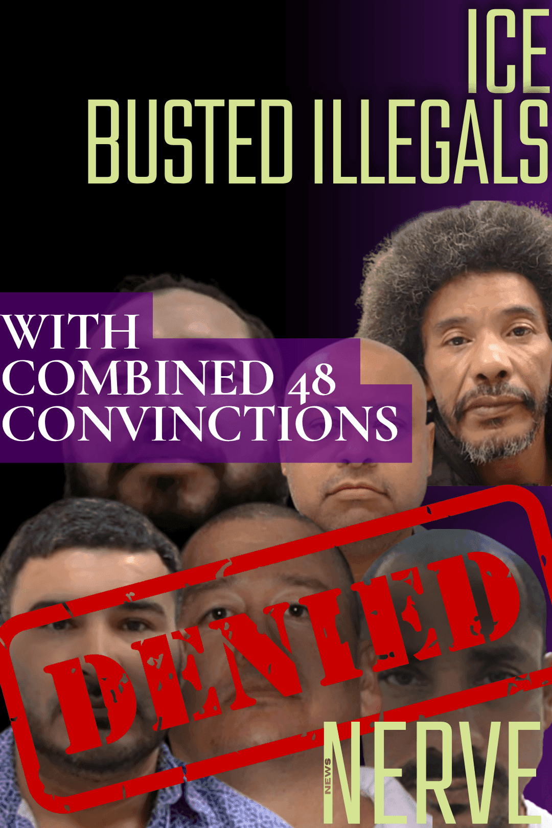 ICE announces arrest of six illegals with a combined 48 criminal convictions