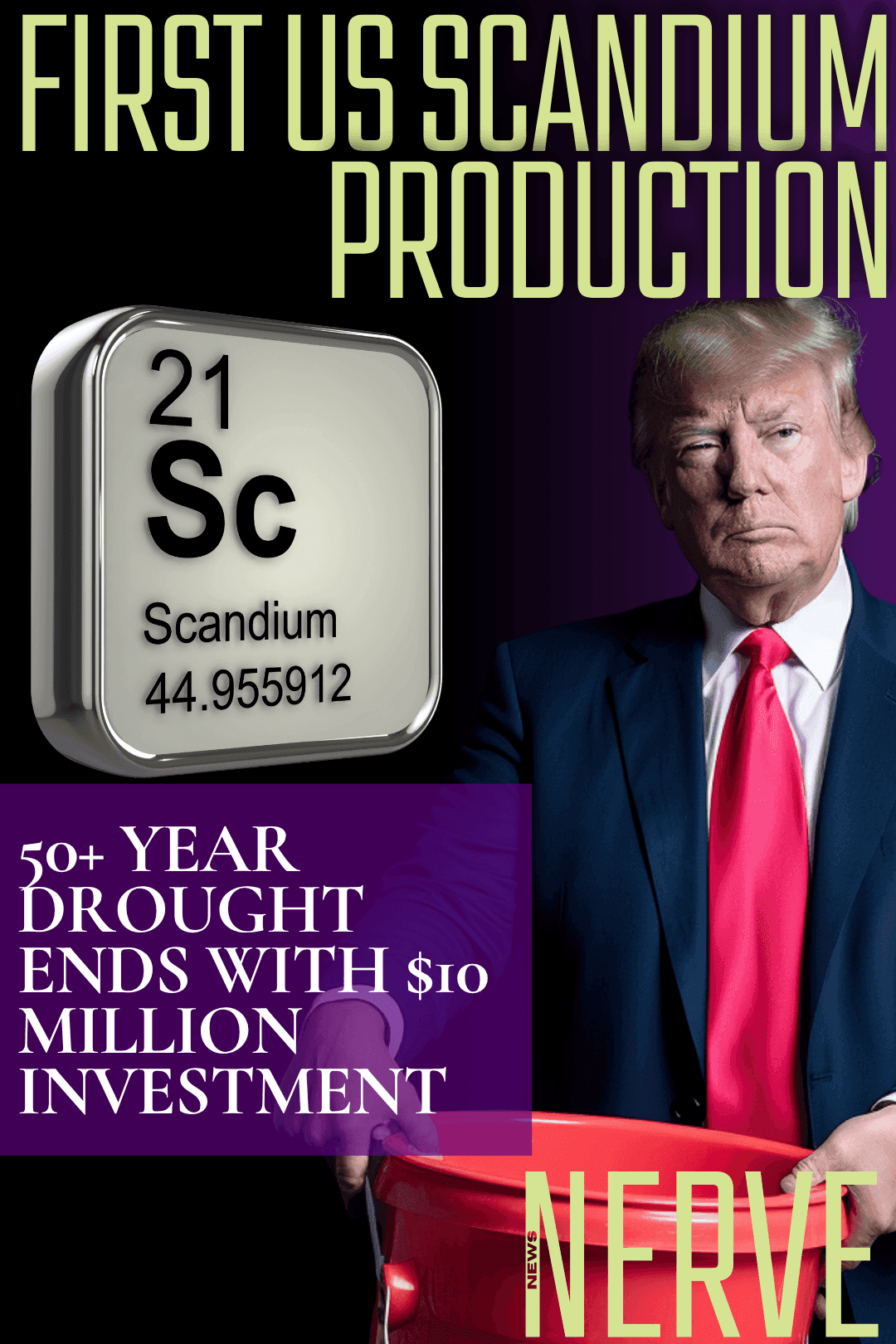 Trump Admin opens US Scandium production with $10 million investment